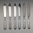 1975 British vintage sterling silver handle table cutlery 6 pair set in case